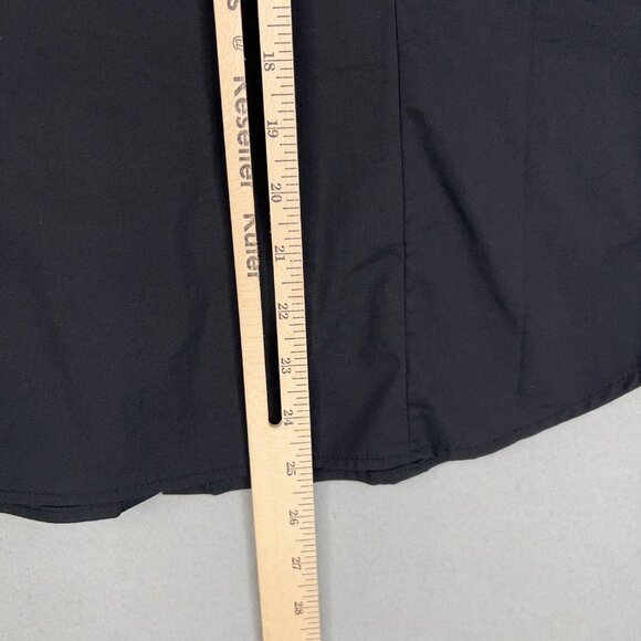 Soft Surroundings Shirt Womens Small Black Ruffle Wire Double Collar Structured - Picture 12 of 15